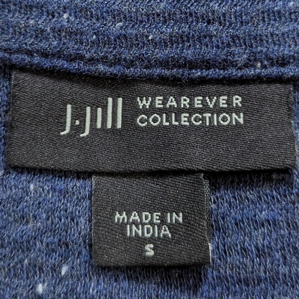 J Jill Wearever Collection blue v neck long sleeve waffle knit S - Picture 7 of 8